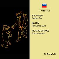 Přední strana obalu CD Stravinsky: Oedipus Rex; Strauss: Elektra (Scenes); Kodaly: Hary Janos Suite