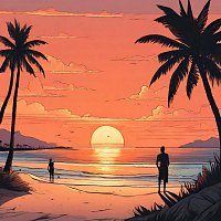 lofi beach – Sunset Silhouette