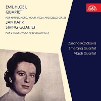 Přední strana obalu CD Hlobil: Kvartet pro cembalo, housle, violu a violoncello, op. 23 - Kapr: Smyčcový kvartet č. 3