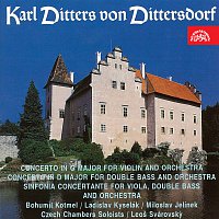 Přední strana obalu CD Dittersdorf: Koncert pro housle G dur, Koncert pro kontrabas a orchestr D dur, Koncertantní symfonie
