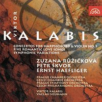 Přední strana obalu CD Kalabis: Koncert pro cembalo a smyčcové nástroje, Koncert pro housle a orchestr, Písně na Rilkeho texty, Symfonické variace