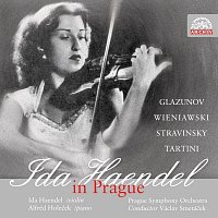 Přední strana obalu CD Ida Haendel in Prague. Glazunov & Wieniawski: Koncerty pro housle a orchestr - Stravinskij: Divertimento - Tartini: Ďáblův trylek
