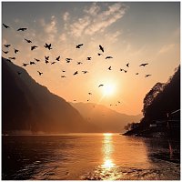 Zhilan Li – Yangtze with Birds in Motion