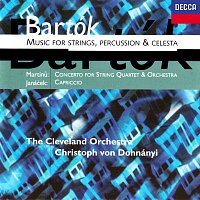 Přední strana obalu CD Bartók: Music for Strings, Percussion and Celesta / Martinu: Concerto for String Quartet & Orchestra / Janácek: Capriccio