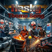 Přední strana obalu CD Hasky theme song