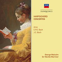 Přední strana obalu CD Arne, C.P.E. Bach & J.C. Bach: Harpsichord Concertos