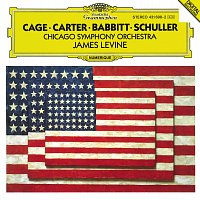 Přední strana obalu CD Carter: Variations for Orchestra / Babbitt: Correspondences / Schuller: Spectra for Orchestra / Cage: Atlas eclipticalis