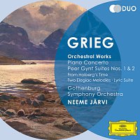 Přední strana obalu CD Grieg: Orchestral Works - Piano Concerto; Peer Gynt Suites Nos.1 & 2; From Holberg's Time; Two Elegiac Melodies; Lyric Suite
