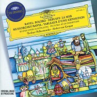 Přední strana obalu CD Ravel: Boléro / Debussy: La Mer / Mussorgsky: Pictures at an Exhibition