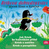 Přední strana obalu CD Miler: Krtkova dobrodružství - Jak Krtek ke kalhotkám přišel, Krtek a paraplíčko, Krtek a autíčko
