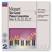 Přední strana obalu CD Mozart: The Great Piano Concertos Nos. 9, 15, 22, 25 & 27