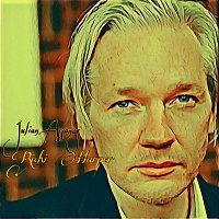 Přední strana obalu CD Julian Assange