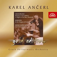 Přední strana obalu CD Ančerl Gold Edition 4. Musorgskij, Borodin & Rimskij-Korsakov